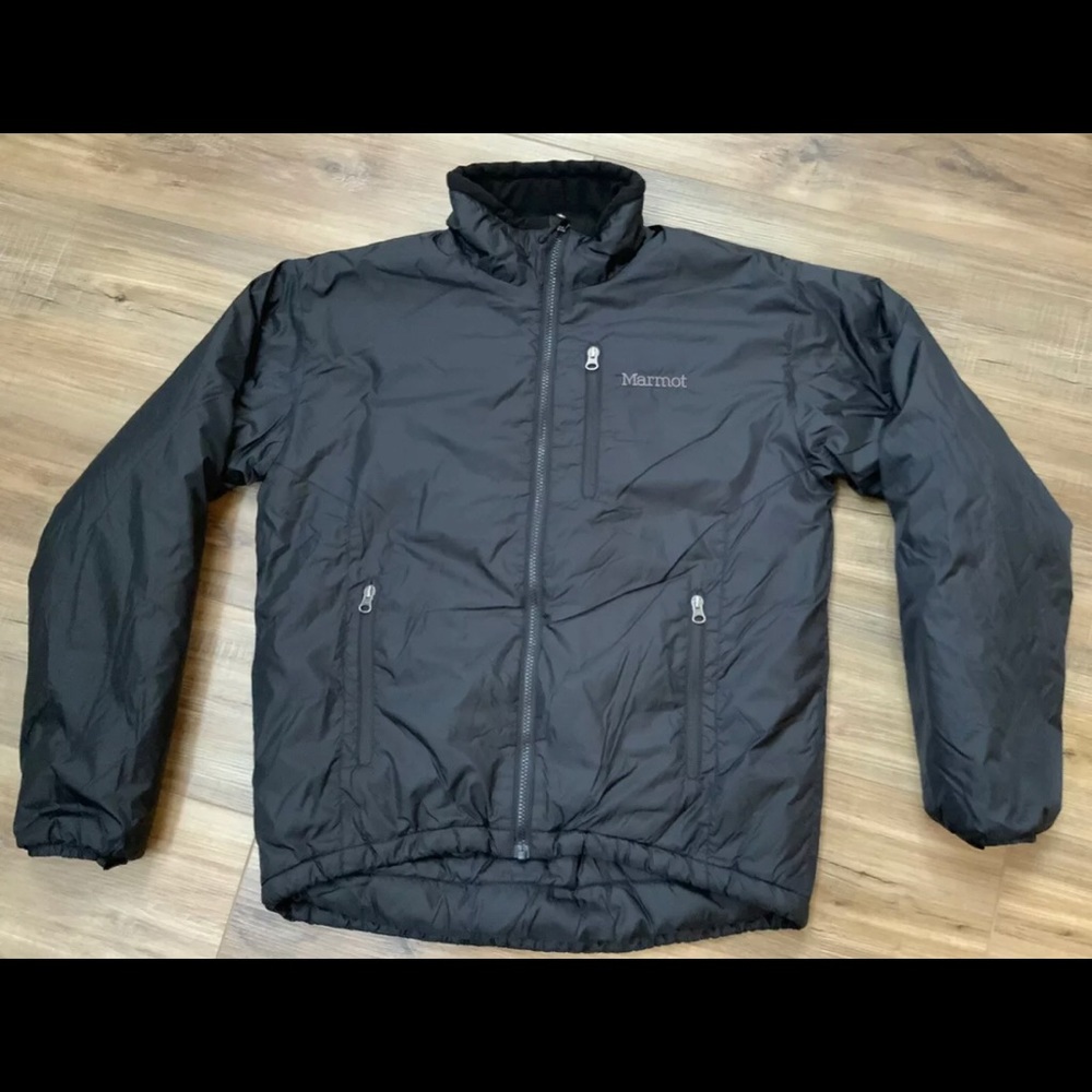 MEN’S MARMOT BLACK FULL ZIP BOMBER ALL SEASON JACKET SIZE MEDIUM